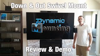 Dynamic Mounting Down amp Out Swivel TV Mount  Review amp Demo [upl. by Anilat67]