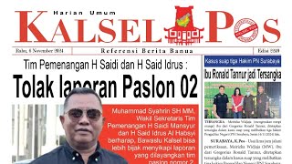 Epaper Kalsel Pos Edisi 2249 Rabu 6112024 beritaterkini kalselhariini berita news kalsel [upl. by Gwennie]