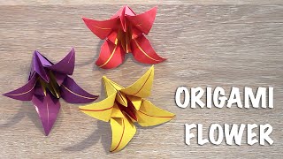 Origami Lily  How to Make Origami Lilies Out of Paper [upl. by Flo]