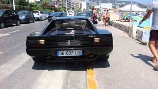 Ferrari 512 TR Testarossa sound revving in Cannes [upl. by Newman]