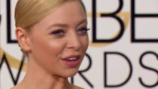 Portia Doubleday Fashion  Golden Globes 2016 [upl. by Antonia]