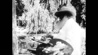 Film of Impressionist Painter Claude Monet at Work authentic video [upl. by Sherburn]