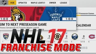 NHL 17  Franchise Mode First Look [upl. by Bethany]