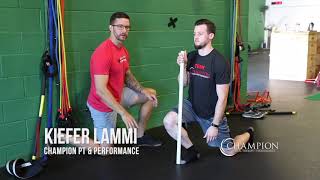 12 Kneel Ankle Dorsiflexion with Dowel [upl. by Eesak46]