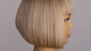 LAYERED BOB HAIRCUT TUTORIAL FOR BEGINNERS  You Will Learn How To Cut A Stacked Bob Haircut [upl. by Rusel]