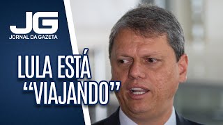 Tarcísio diz que Lula está viajando ao citálo como adversário em 2026 [upl. by Ardnuahsal100]