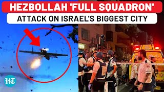 Hezbollahs Full Squadron Attack On Israels Largest City Housing Mossad HQ IDF Shocked  Lebanon [upl. by Martelle]