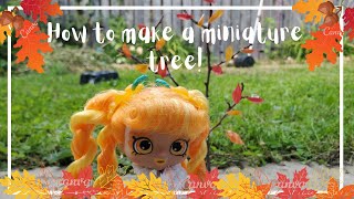 How to make a miniature tree  Quick fall Crafts [upl. by Mashe856]