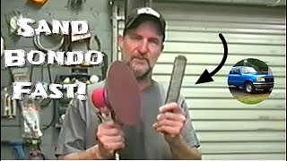 Fastest Way to Sand Down Body Filler Bondo Hog Cheese Grater [upl. by Rolyks276]