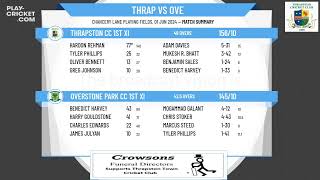 Thrapston CC 1st XI v Overstone Park CC 1st XI [upl. by Haroldson3]