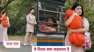 YRKKH On Location Abhira Runs Away With The Baby On Bus Armaan Follows Her [upl. by Cyn]