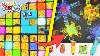 Colourful Stampolines Craft for kids  Learn Maths and Colours  Numberblocks [upl. by Ylelhsa]