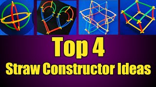 Straw Constructor Ideas  Straws And Connectors Activity  Kids Activities  DIY Straw Crafts [upl. by Amisoc]