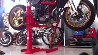 Motorbike Lift for sports bikes Tested to 2000kg [upl. by Allene]