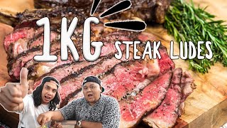 1 KG STEAK MENTAH amp MATANG LUDES  GEBRAKDAPUR [upl. by Ylsew]