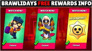 🎁 Brawlidays 2023 15 Days of FREE GIFTS Gems Skins Pins Sprays amp More [upl. by Kalina]