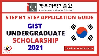 Study free in South Korea  Fully Funded GIST Undergraduate Scholarship  Application Guide [upl. by Mylan]