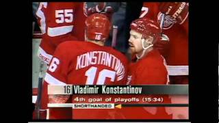 Vladimir Konstantinov breakaway goal on Patrick Roy 52396 [upl. by Gal661]