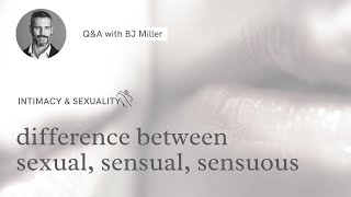 difference between sexual sensual and sensuous bjmiller palliativecare intimacy [upl. by Elleuqram]