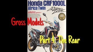 Tamiya 16 CRF1000L Africa Twin motorcycle build Part 4 The Rear [upl. by Ancelin]