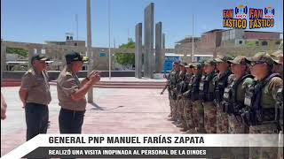 GENERAL PNP MANUEL FARÍAS ZAPATA REALIZÓ VISITA INOPINADA AL PERSONAL DE LA DINOES DE PAITA [upl. by Hadden]