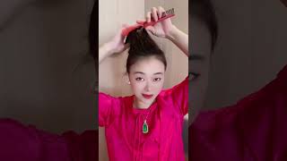 Quick and easy girls hairstyle 💙✂️ Short hair style amplong hair style shorts tutorial tiktok [upl. by Paule]