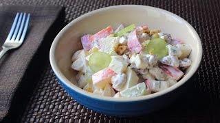 Waldorf Salad  How to Make a Waldorf Fruit Salad Recipe [upl. by Hopper]