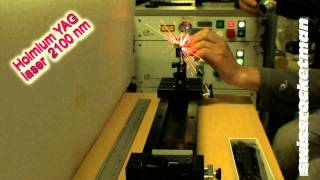 YAG Holmium laser metal drilling2mp4 [upl. by Wincer233]