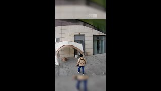 Strong Winds Blow Away Man On Huge Umbrella [upl. by Safire]