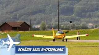 Glider tow and some landings  Airfield Schänis LSZX [upl. by Cassi569]