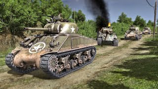 SHERMANS vs PANTHERS  Battle of Arracourt  Gates of Hell [upl. by Sidnac960]