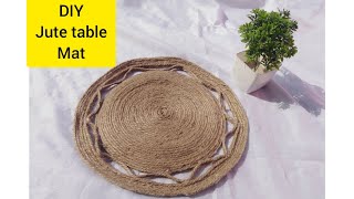 DIY jute table mat  DIY jute craft  DIY round table mat jute tabledecor jutecraft diy craft [upl. by Tonnie354]