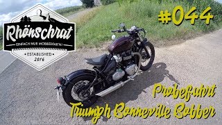 044 Probefahrt Triumph Bonneville Bobber [upl. by Roobbie]