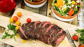 Recipe  Chef John Rollos Flat Iron Steak  Home amp Family [upl. by Niltiac]