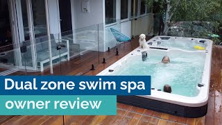 Vortex Hydrozone™ Dual Zone swim spa review – a spa at one end and pool at the other [upl. by Elleirb]