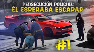 Persecución policial Él esperaba escaparse 1 [upl. by Ettennahs]