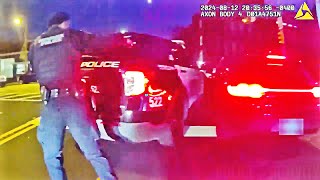 Newark Police Officer Fires Shots as Driver of Stolen Porsche Attempts to Flee [upl. by Gillian]