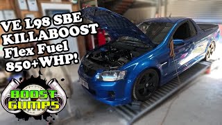 L98 Stock Bottom Over 850whp  Killaboost VE Flex Fuel [upl. by Nivle]