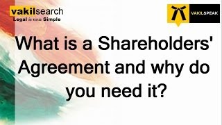 What is a Shareholders Agreement and why do you need it [upl. by Kisung]