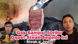 Gak Sampai 50ribu Dapet Steak Segede Ini  Steakejowo  Kuliner Madiun Kuliner Caruban [upl. by Reffotsirk]