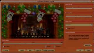 3D Christmas Fireplace Screensaver with Music  HD Virtual Fireplace Burning Free Download [upl. by Yanehs]