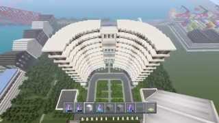 Minecraft Modern Hotel  Showcase AWESOME MODERN HOTEL [upl. by Galliett676]