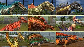 ALL MAX LEVEL 40 AMPHIBIANS JURASSIC WORLD [upl. by Anaeco]