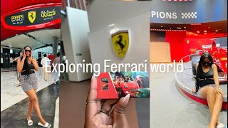 FERRARI WORLD ABU DHABI  WORLDS FASTEST ROLLER COASTER  TURBO TRACK  VLOGTOBER 7 [upl. by Eniluqaj796]