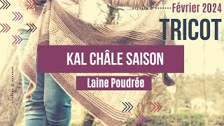 🧶KAL 1 Châle Saison de lainepoudree 🧶 [upl. by Eitsyrhc185]