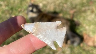 Flint knapping an Arrowhead from Flint Ridge [upl. by Otir]