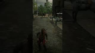 NPC glitching through a wagon rdr2 [upl. by Ennovoj401]