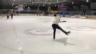 Ice Skating Freestyle SlowMO 2 Fall Apart Post Malone [upl. by Marylee]