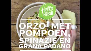 Orzo met pompoen spinazie en grana padano [upl. by Tekla]