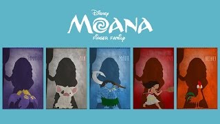 MOANA Finger Family  Nursery Rhyme with Lyrics [upl. by Enyaht]